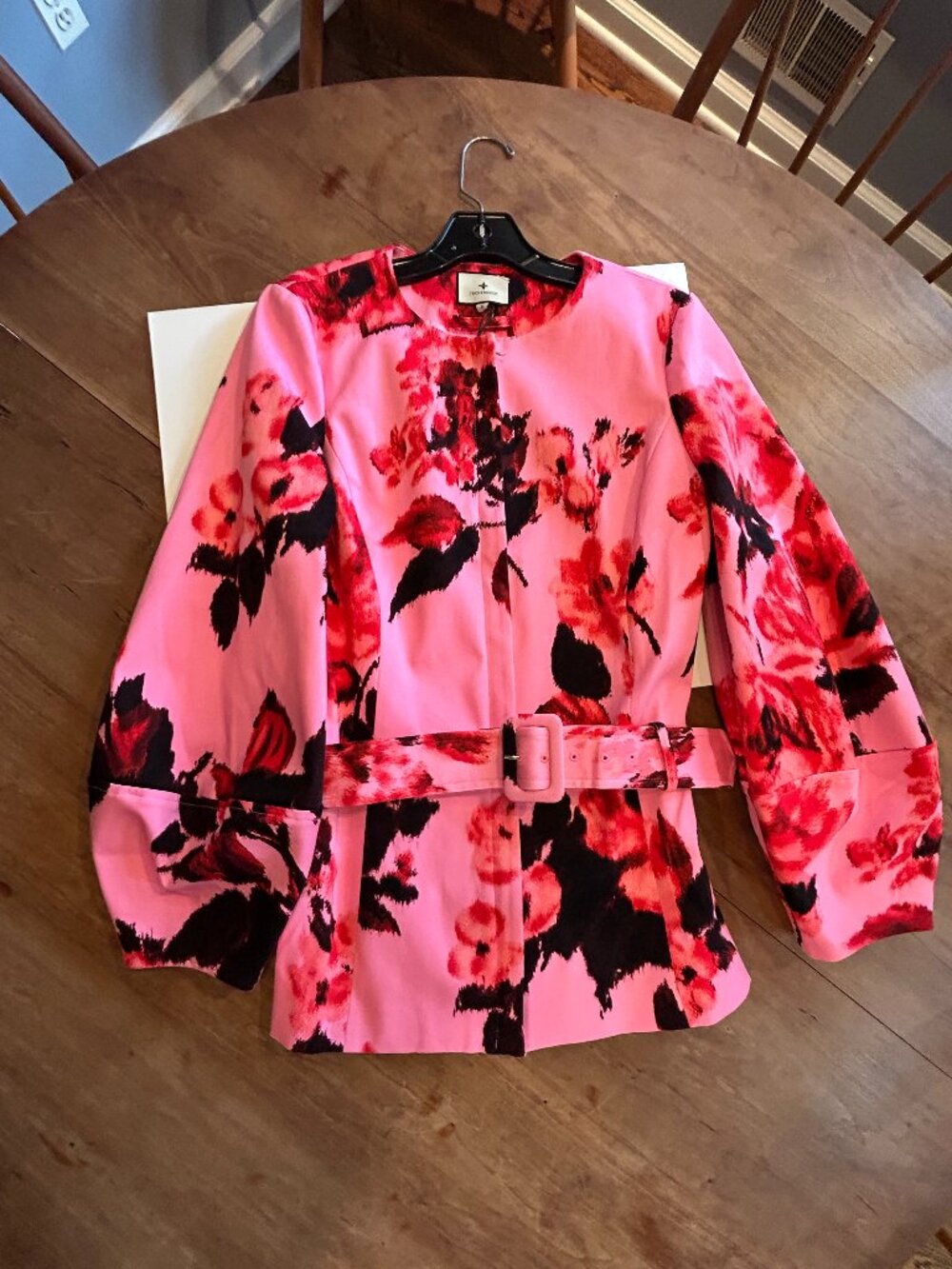 Tuckernuck Rhoda Tunic Top, Begonia Blossom Long Sleeve, Sz 8 Women, NWT